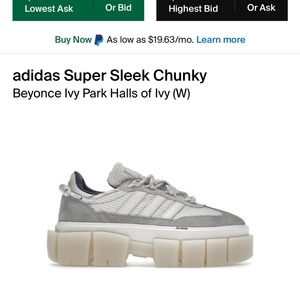 Adidas Ivy Park size 5.5 never worn sold due worng size